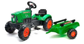 FALK - Šlapací traktor 2031AB Supercharger zelený s vlečkou