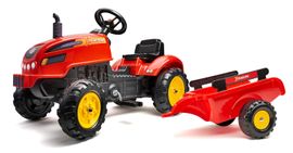 FALK - Šlapací traktor 2046AB XTractor červený s vlečkou