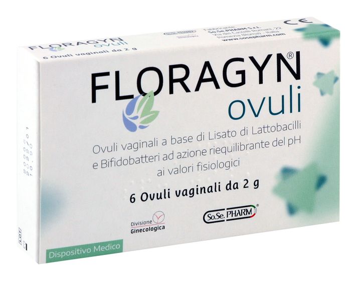 FLORAGYN - Vaginální čípky 6 ks