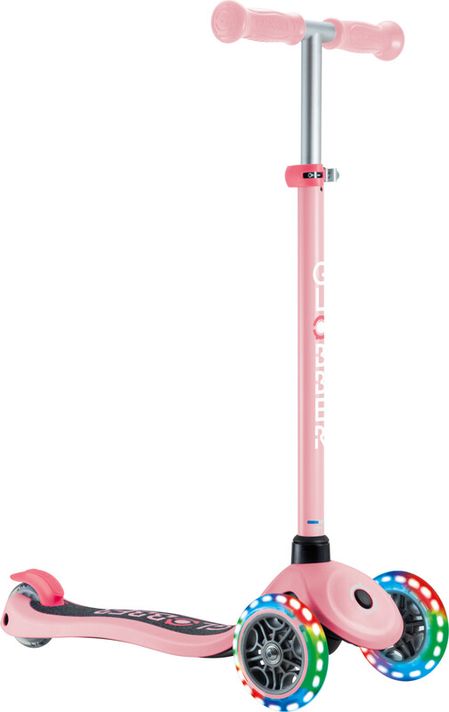 GLOBBER - dětská tříkolová koloběžka - Primo Lights V2 - Svítící Kolečka - Pastel Pink