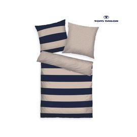 HERDING - TOM TAILOR ložní prádlo Bold Stripes 70x90cm / 140x200cm Dark Navy / Sunny Sand