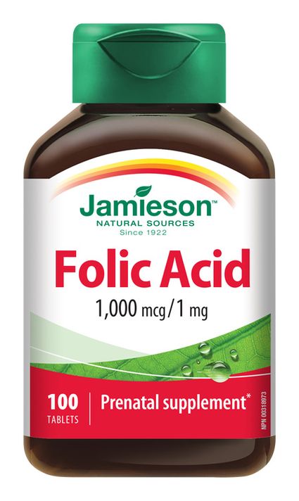 JAMIESON - Folic acid - Kyselina listová 1000mg 100 tbl