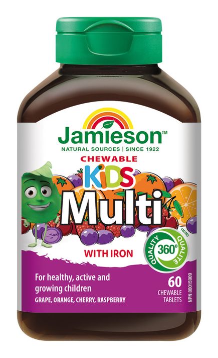 JAMIESON - Multi Kids multivitamin tablety na cucání pro děti 60 tbl.