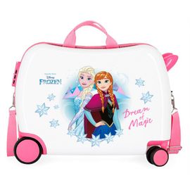 JOUMMA BAGS - Dětský cestovní kufr na kolečkách / odrážedlo DISNEY FROZEN Pink Magic, 34L, 4729861