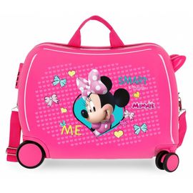 JOUMMA BAGS - Dětský cestovní kufr na kolečkách / odrážedlo MINNIE MOUSE Pink, 34L, 22398E1