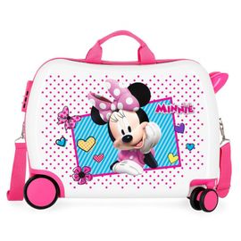 JOUMMA BAGS - Dětský cestovní kufr na kolečkách / odrážedlo MINNIE MOUSE Pink, 34L, 2399862