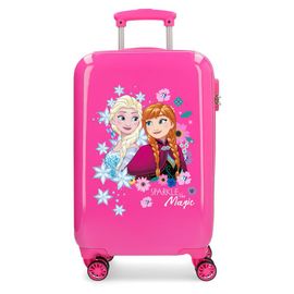 JOUMMA BAGS - Luxusní dětský ABS cestovní kufr DISNEY FROZEN Sparkle Pink, 55x38x20cm, 34L, 2421431