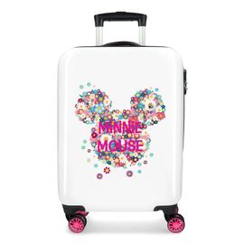 JOUMMA BAGS - Luxusní dětský ABS cestovní kufr MINNIE MOUSE Flowers Fuchsia, 55x38x20cm, 34L, 3051721