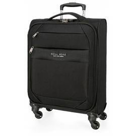 JOUMMA BAGS - Textilní cestovní kufr ROLL ROAD ROYCE Black / Černý, 55x40x20cm, 39L