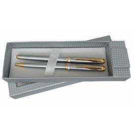 JUNIOR - Sada W 995 B+F strieborná / zlatá, Guľôčkové pero + Plniace pero
