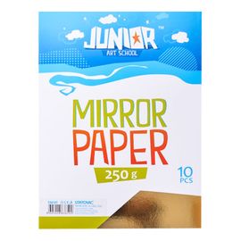JUNIOR-ST - Dekorační papír A4 10 ks zlatý lesklý 250 g