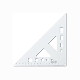 KOH-I-NOOR - Trojúhelník transparentní s ryskou a šablonou, 16 cm