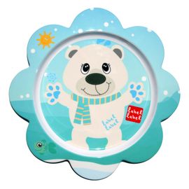 LABEL LABEL - Friend Talíř s květinovým tvarem - lední medvěd