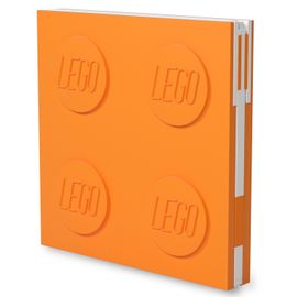 LEGO BAGS - Zápisník s gelovým perem jako klipem - oranžový
