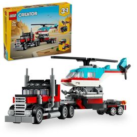 LEGO -  Creator 3 v 1 31146 Náklaďák s plochou korbou a helikoptérou
