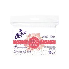 LINTEO - Papírové vatové tyčinky 100% natural 160 ks v sáčku