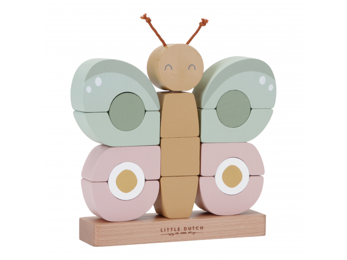 LITTLE DUTCH - Motýl dřevěný skládací