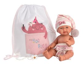 LLORENS - 26314 NEW BORN DÍVKO - realistická panenka miminko s celovinylovým tělem - 26 c