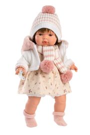 LLORENS - 38568 LOLA - realistická panenka se zvuky a měkkým látkovým tělem - 38 cm