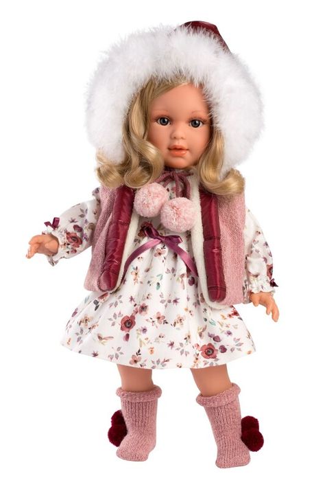 LLORENS - 54037 LUCIA - realistická panenka s měkkým látkovým tělem - 40 cm