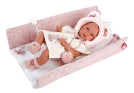 LLORENS - 63544 NEW BORN DĚVČÁTKO- realistická panenka miminko s celovinylovým tělem - 35 c