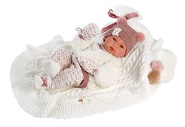 LLORENS - 63576 NEW BORN DĚVČÁTKO-realistická panenka miminko s celovinylovým tělem- 35 c