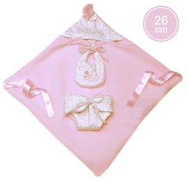 LLORENS - M26-308 obleček pro panenku miminko NEW BORN velikosti 26 cm