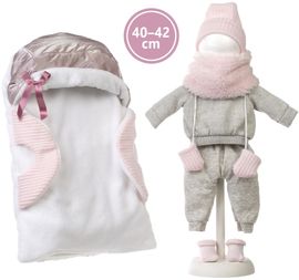 LLORENS - M740-04 obleček pro panenku miminko NEW BORN velikosti 40-42 cm