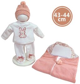 LLORENS - M844-44 obleček pro panenku miminko NEW BORN velikosti 43-44 cm