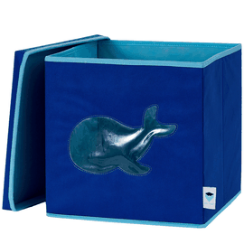 LOVE IT STORE IT - Úložný box na hračky s krytem a okénkem - velryba