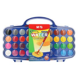 M&G - Barvy vodové 38 barev (30 mm) + paletka a štětec