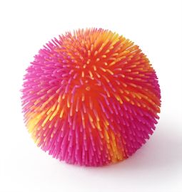 MAC TOYS - SPORTO Střapatý duhový míč se světlem - oranžovo růžový