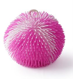 MAC TOYS - SPORTO Střapatý duhový míč se světlem - růžovo bílý