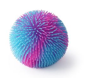 MAC TOYS - SPORTO Střapatý duhový míč se světlem - růžovo modrý