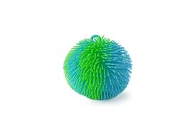 MAC TOYS - SPORTO Střapatý duhový míč se světlem - zeleno modrý
