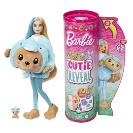 MATTEL - Barbie Cutie Reveal Barbie V Kostýmu - Medvídek V Modrém Kostýmu Delfína