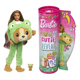 MATTEL - Barbie Cutie Reveal Barbie V Kostýmu - Pejsek V Zeleném Kostýmu Žabky