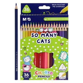 M&G - Pastelky trojhranné So Many Cats, sada 36 ks