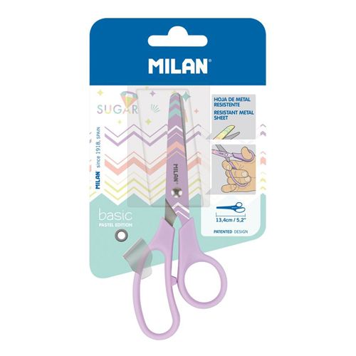 MILAN - Nůžky Basic Pastel Edition fialové - blistr