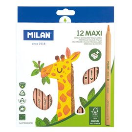 MILAN - Pastelky Maxi trojúhelníkové 5 mm 12 ks + ořezávátko
