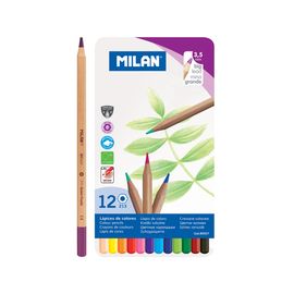 MILAN - Pastelky šestihranné 3,3mm / 12ks metal box