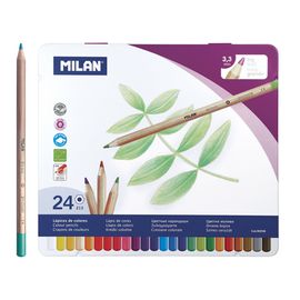 MILAN - Pastelky šestihranné 3,3mm 24ks metal box