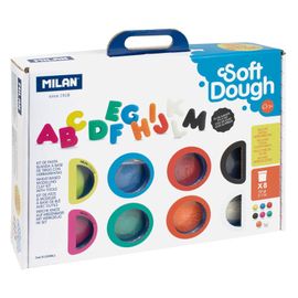 MILAN - Plastelína Soft Dough sada 8 fareb + nástroje Lots of letters