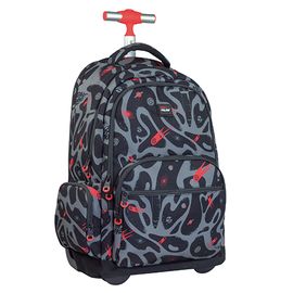 MILAN - Školní batoh na kolečkách (25 l) Rocket Boom, black & grey