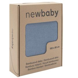 NEW BABY - Bambusová pletená deka 100x80 cm blue