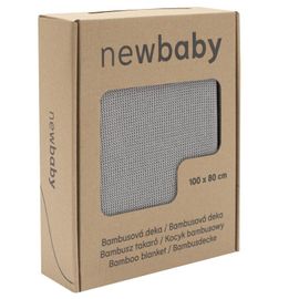 NEW BABY - Bambusová pletená deka 100x80 cm grey