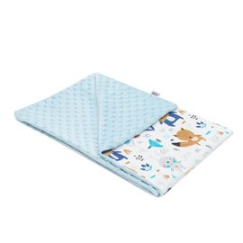 NEW BABY - Dětská deka z Minky Medvídci modrá 80x102 cm