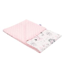 NEW BABY - Dětská deka z Minky Medvídci růžová 80x102 cm
