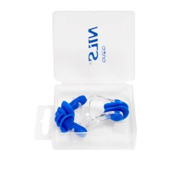 NILS - Sada silikonových špuntů do uší a ucpávky nosu Aqua NQAW30 modrá