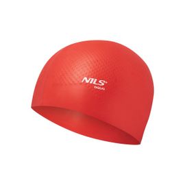 NILS - Silikonová čepice Aqua NQC Dots červená